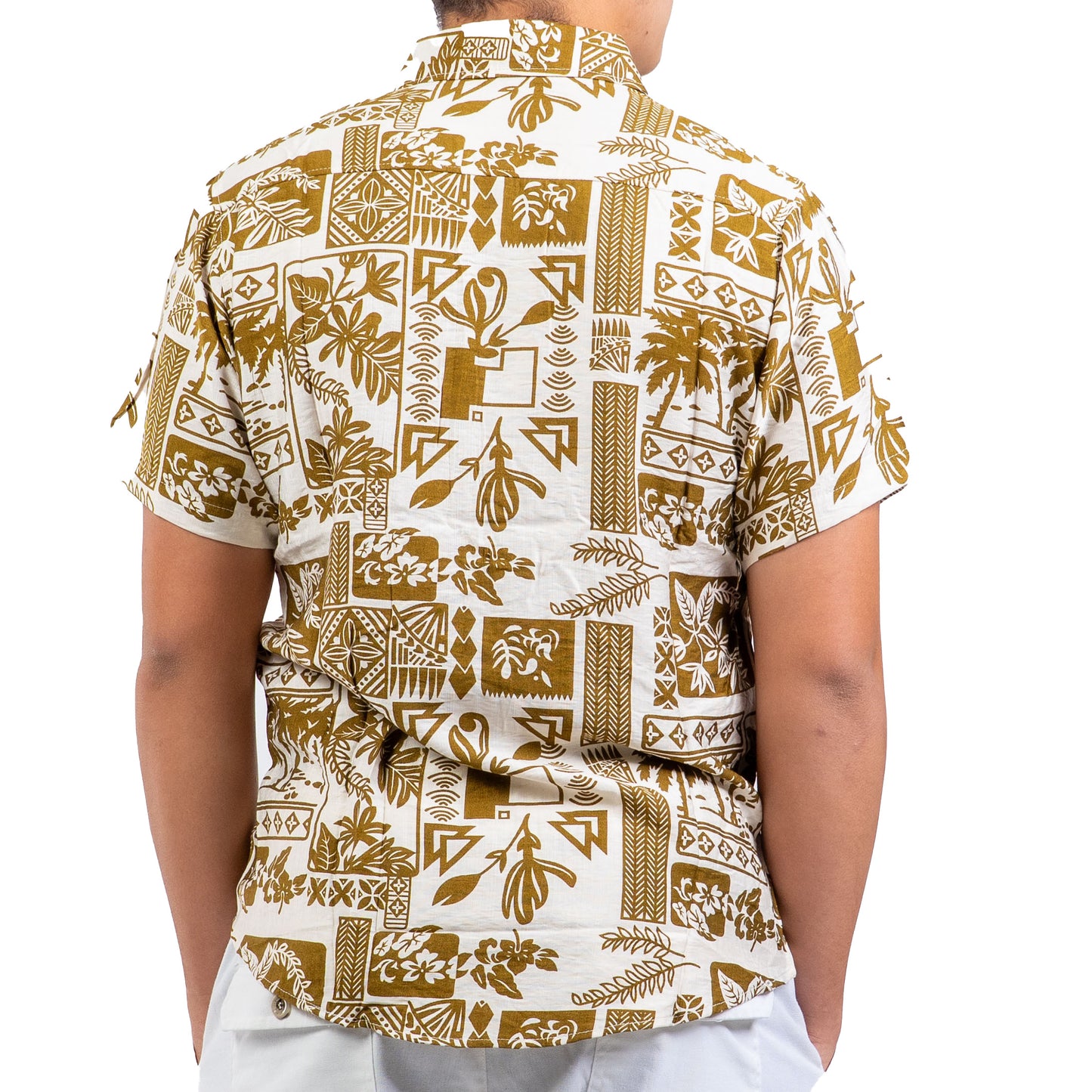 Chemise fleurie marron