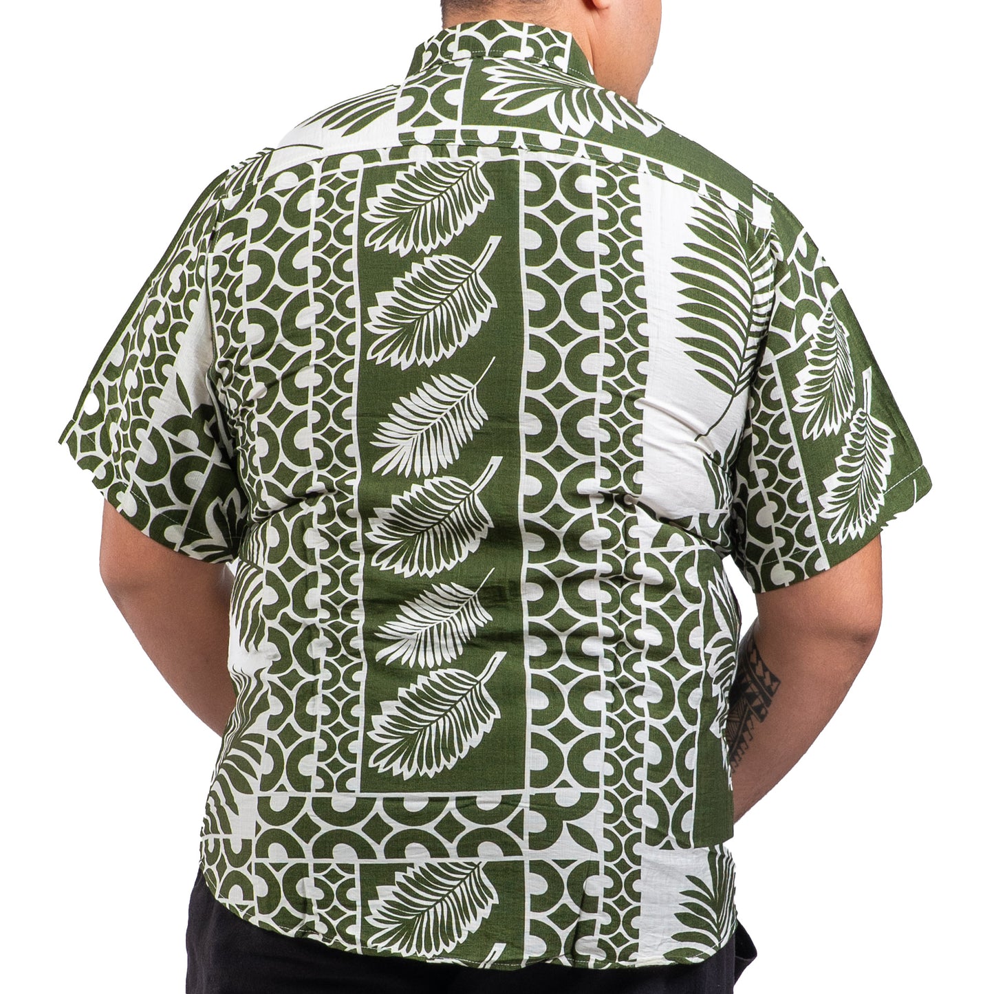 Chemise fleurie vert