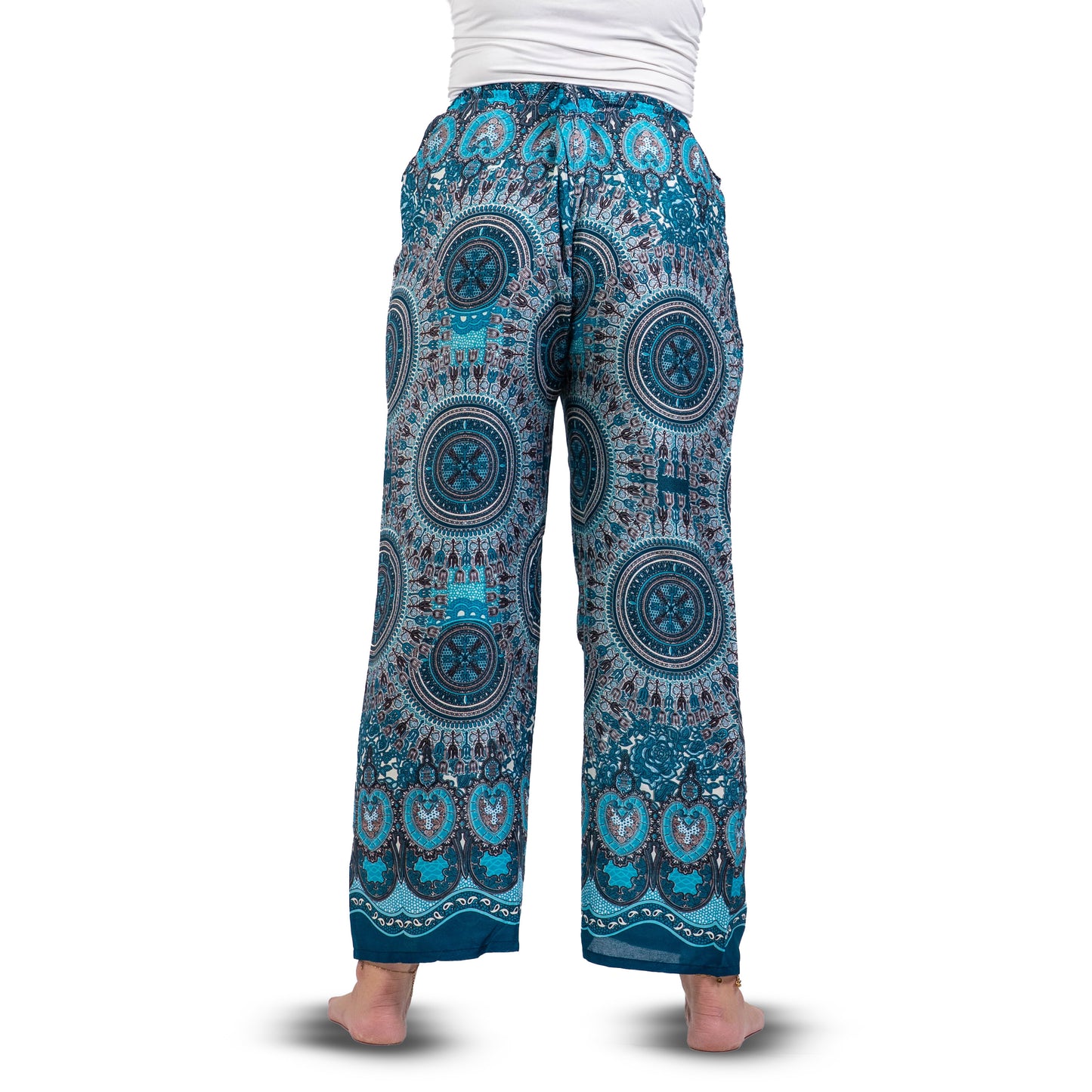 Pantalon femme bleu coupe droite