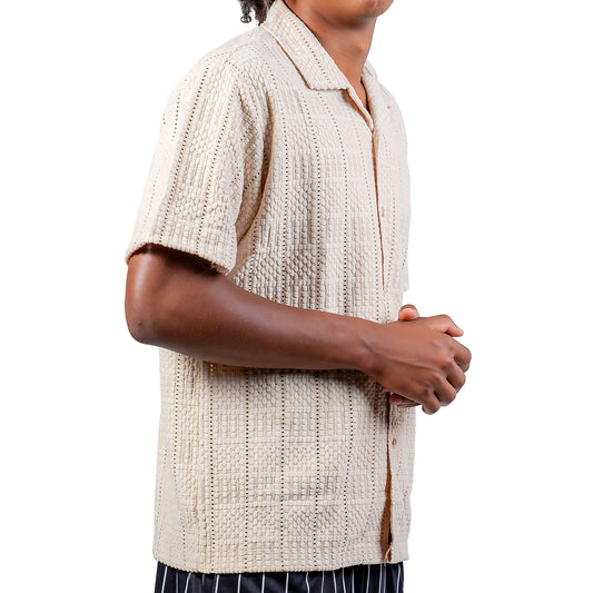 Chemise ajourée crème