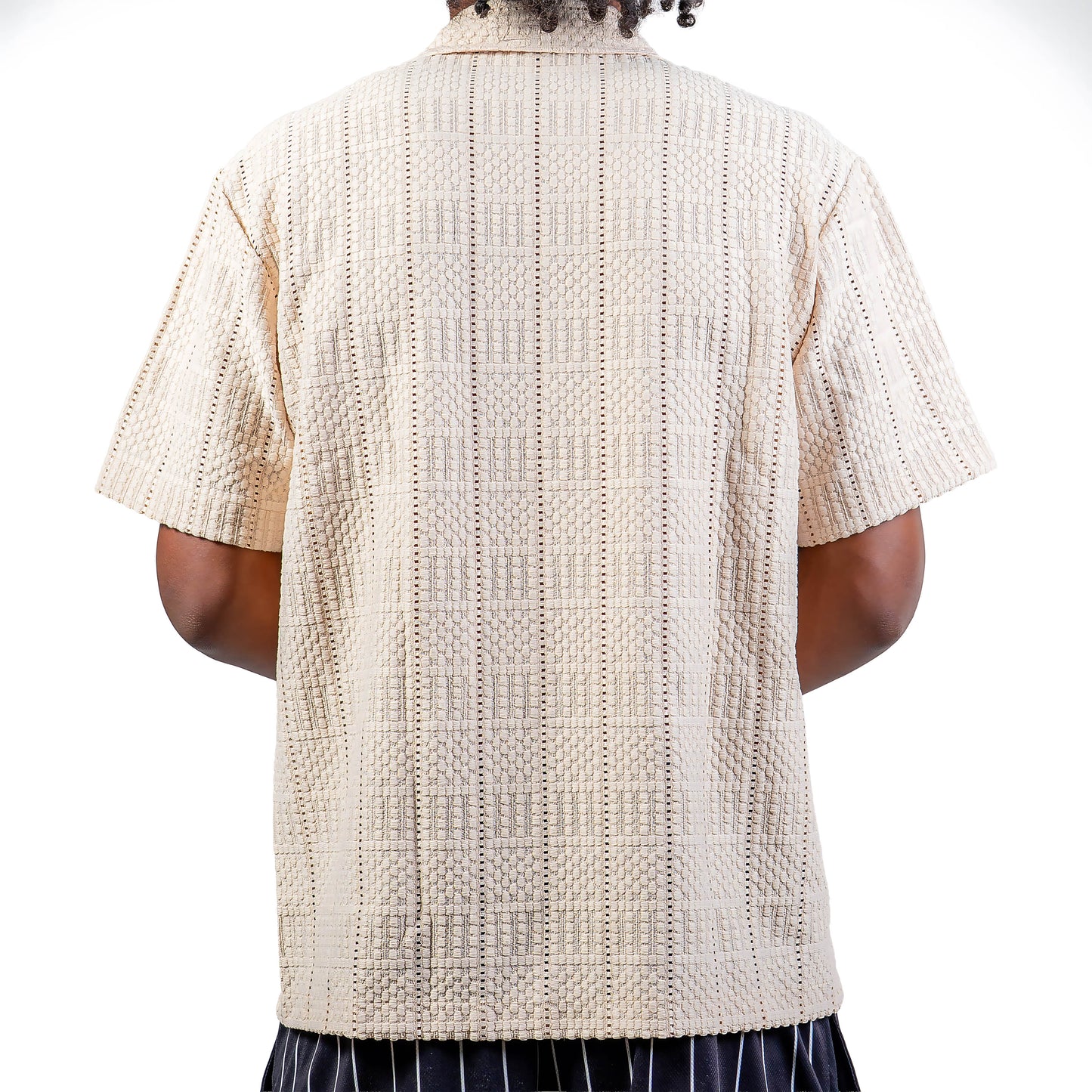 Chemise ajourée crème