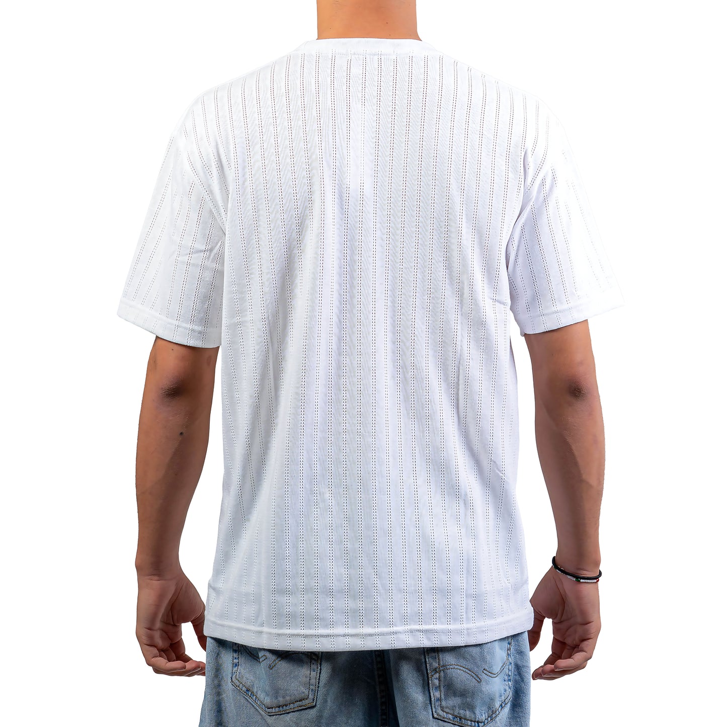 t-shirt ajouré blanc