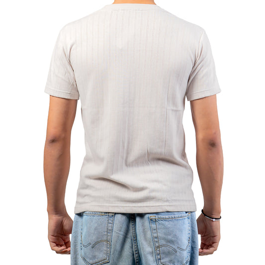 t-shirt ajouré gris