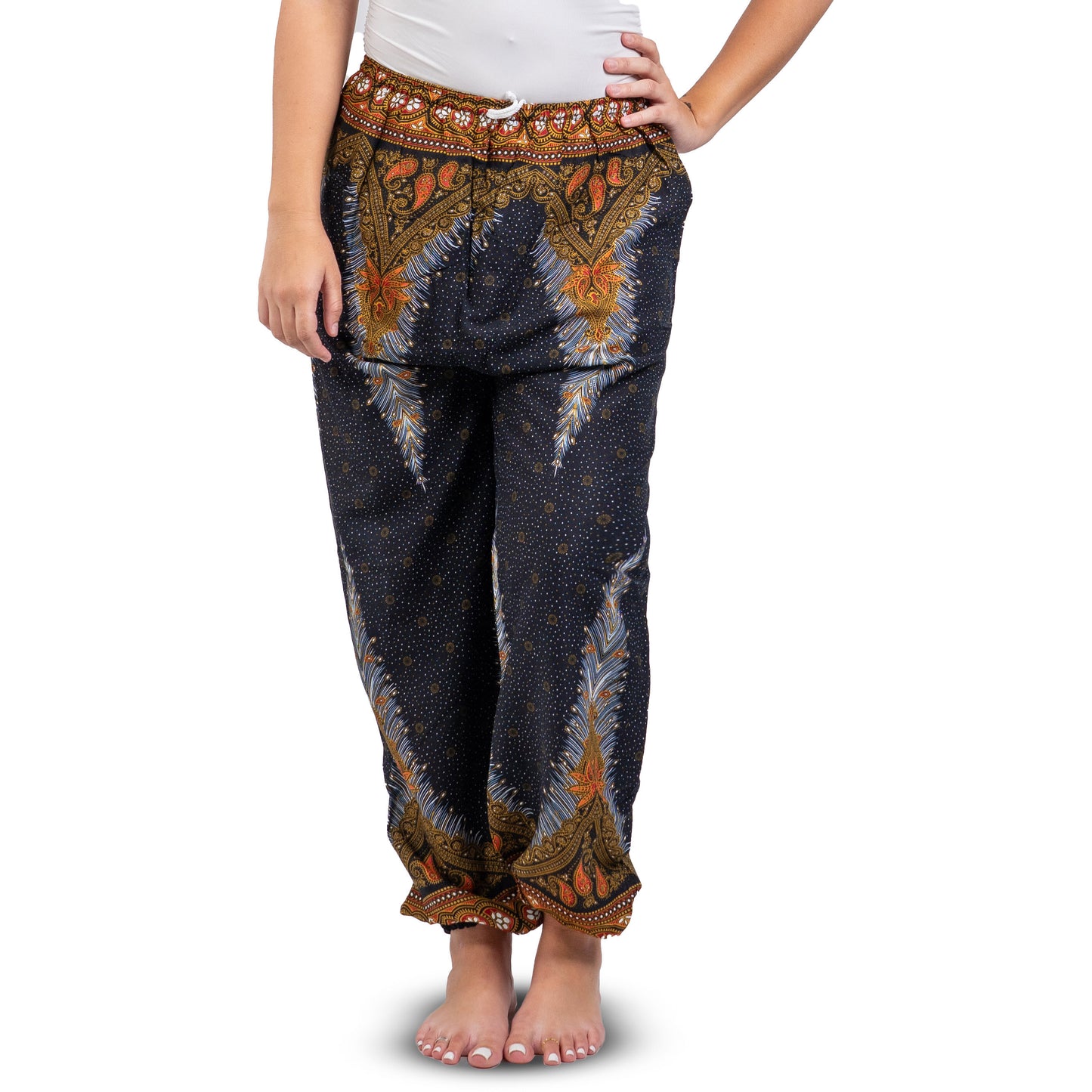 Pantalon élastiqué bas de jambe noir