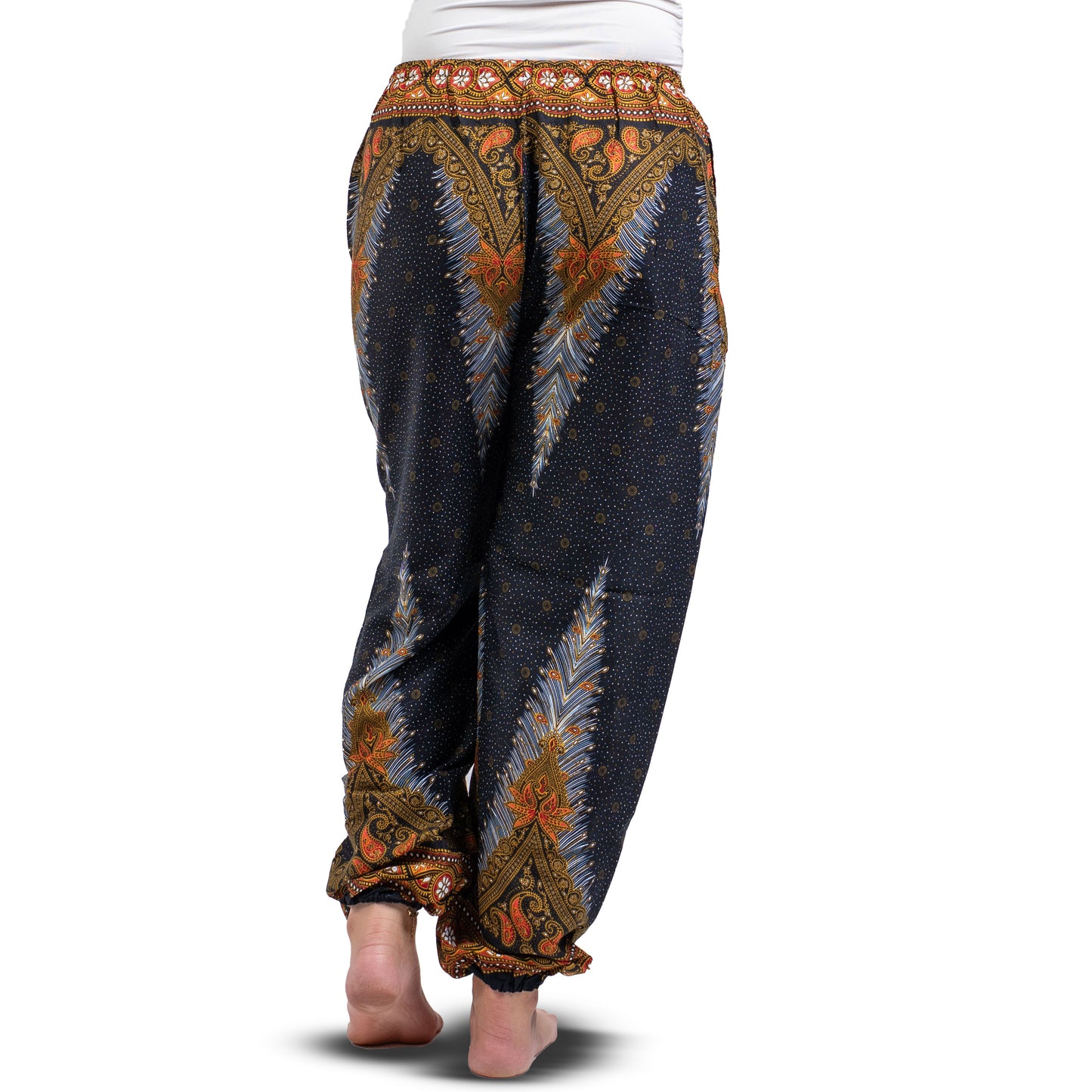 Pantalon élastiqué bas de jambe noir