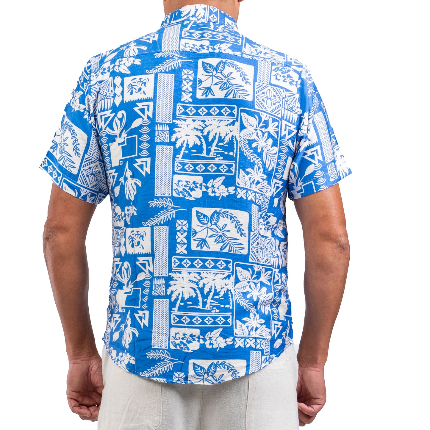 Chemise fleurie bleu