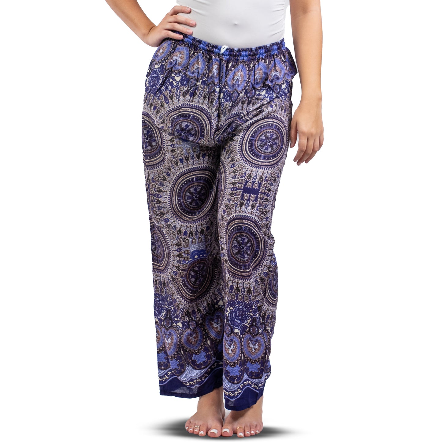 Pantalon femme violet coupe droite