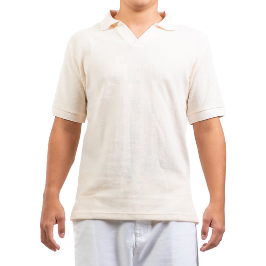 Polo uni crème