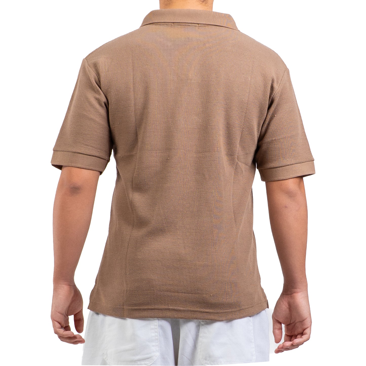 Polo uni marron