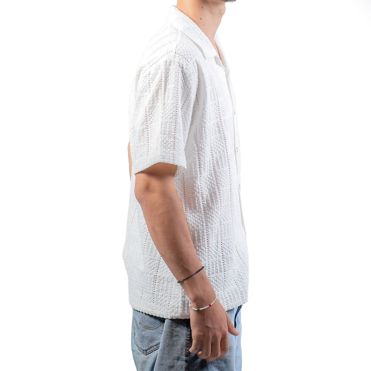 Chemise ajourée blanc