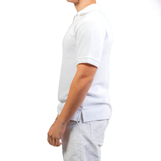 Polo uni blanc