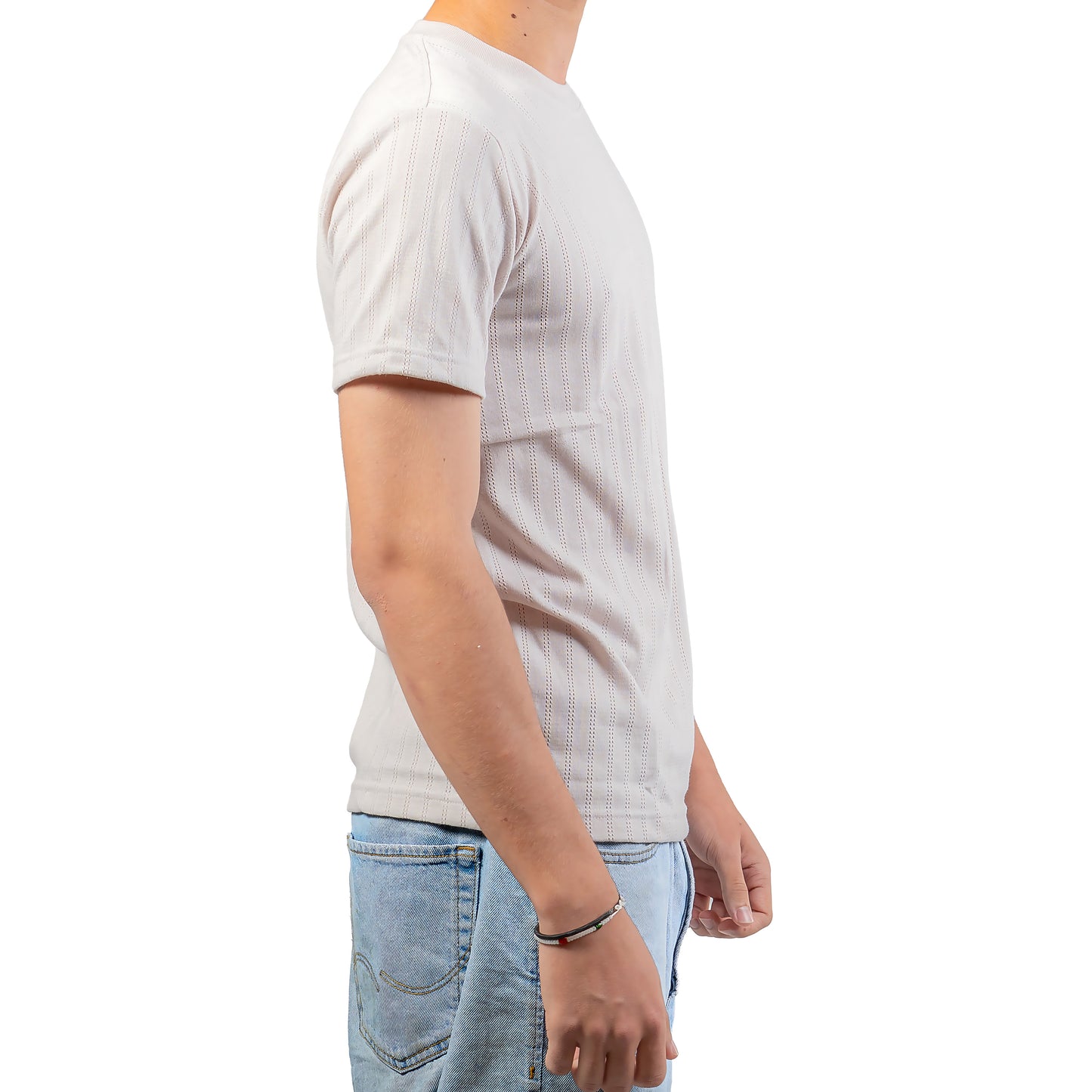 t-shirt ajouré gris