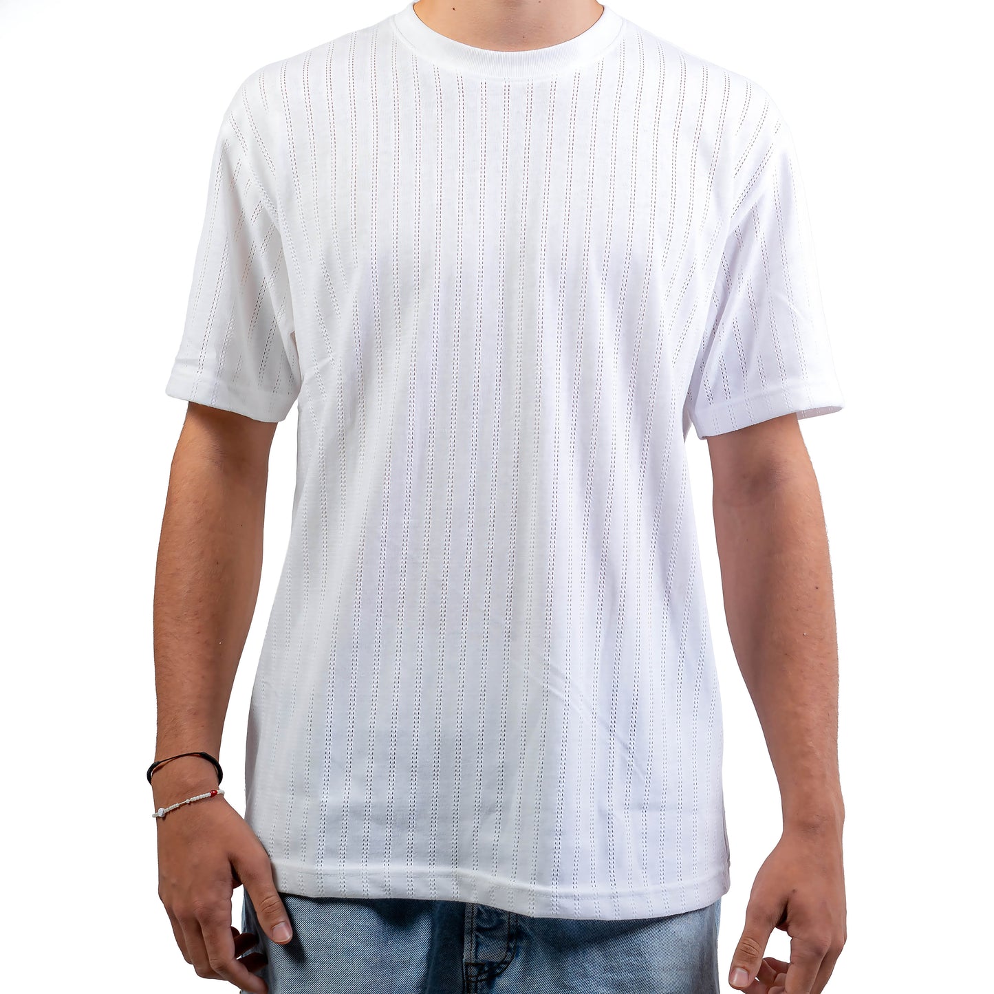 t-shirt ajouré blanc