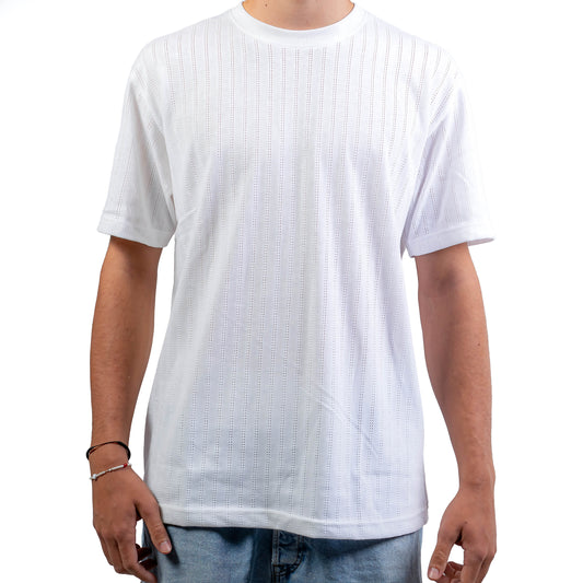 t-shirt ajouré blanc