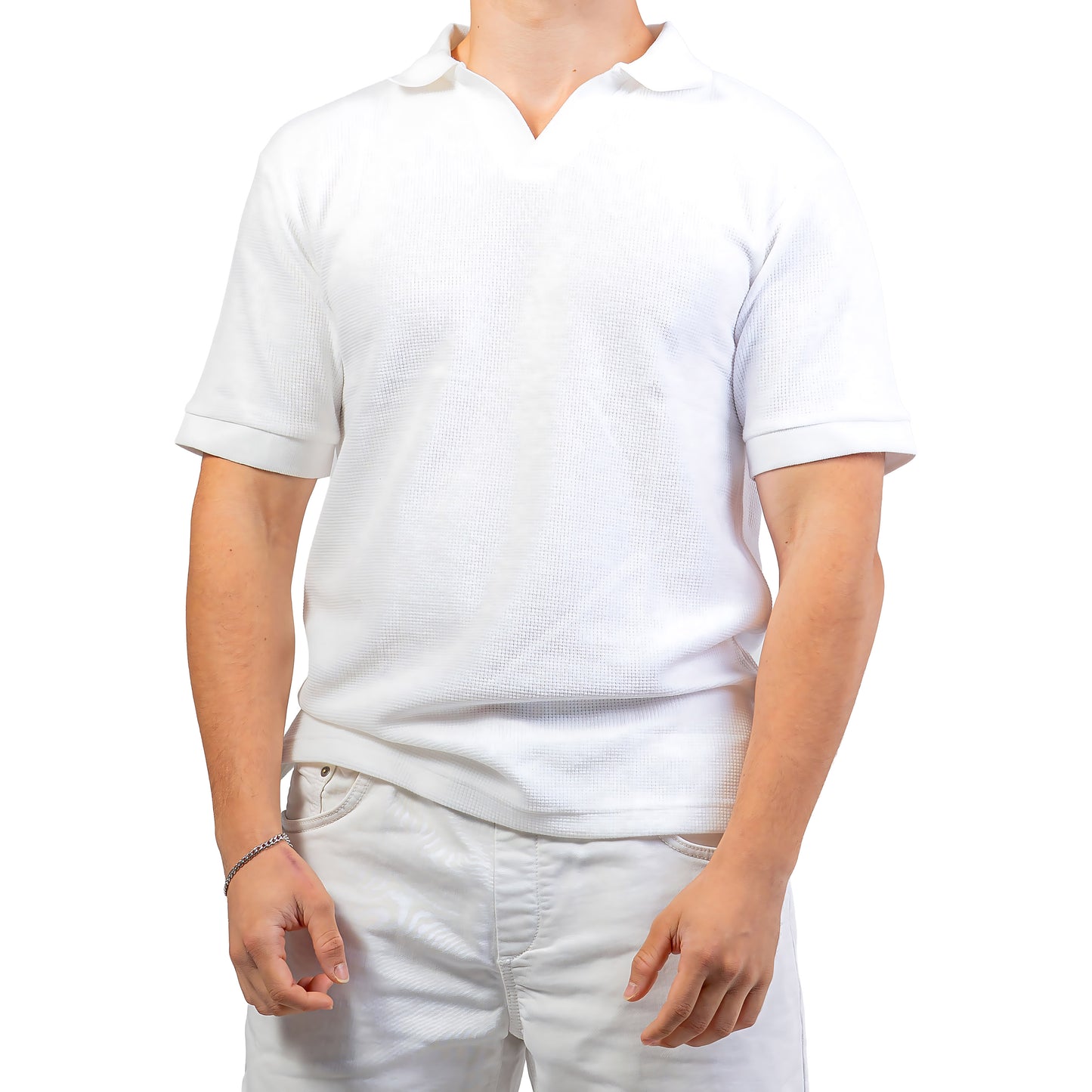 Polo uni blanc