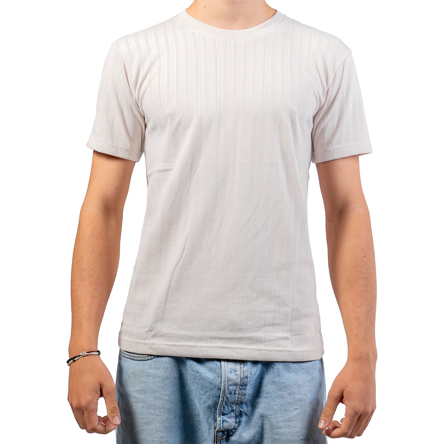 t-shirt ajouré gris