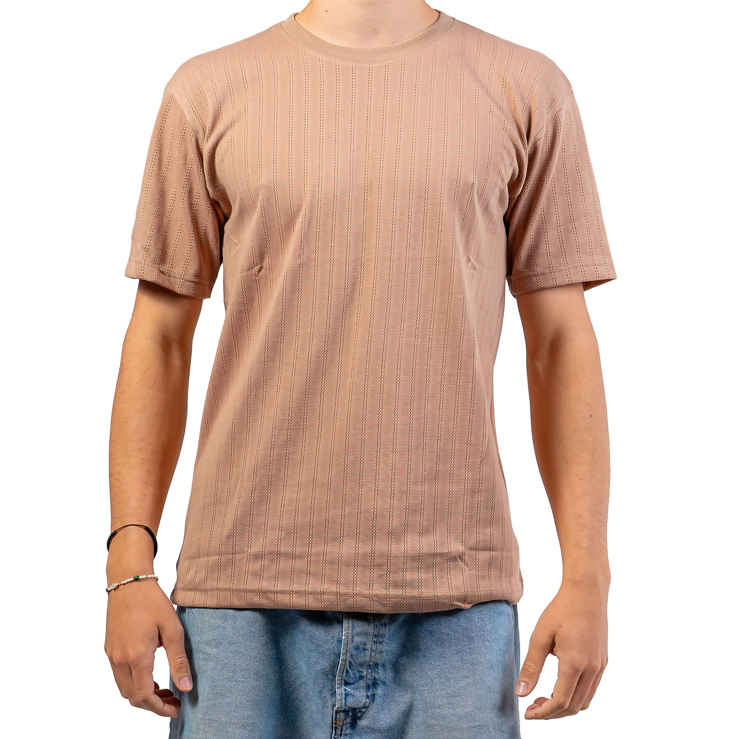 T-shirt ajouré marron