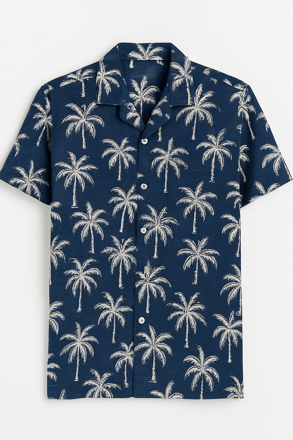 Chemise à palmier bleu